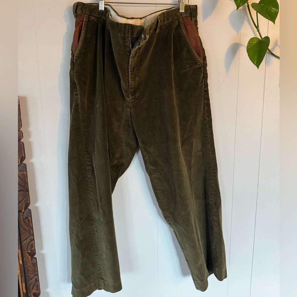 Vintage Orvis Men's Olive Corduroy Pants
